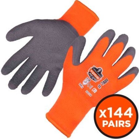 ERGODYNE ProFlex 7401 Coated Waterproof Winter Work Gloves, Medium, Orange, Case 17893